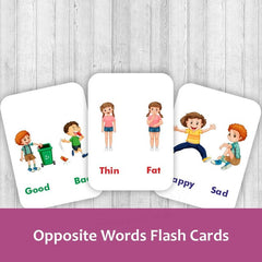Clapjoy Opposite Words Flash Card For Kids Of Age 2 Years And Above
