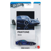 Hot Wheels 2026 Pantone Collection Silver Celebration Series 1:64 Scale Nissan Fairlady Z Featuring Classic Colors & Artistic Packaging for Collectors