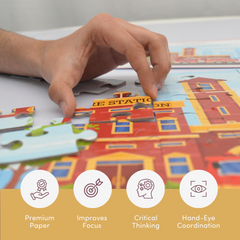 Mittimate Fire Station Jigsaw Puzzle – 36-Piece Cardboard Puzzle for Kids (Ages 4-6) | Fun, Learning & Perfect Birthday Gift