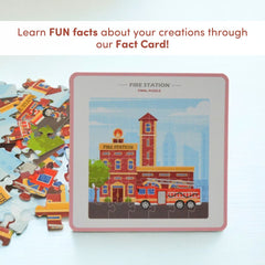 Mittimate Fire Station Jigsaw Puzzle – 36-Piece Cardboard Puzzle for Kids (Ages 4-6) | Fun, Learning & Perfect Birthday Gift