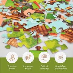 Mittimate Cottage House Jigsaw Puzzle – 36-Piece Cardboard Puzzle for Kids (Ages 4-6) | Fun, Learning & Perfect Birthday Gift