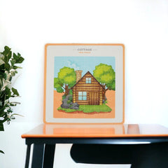 Mittimate Cottage House Jigsaw Puzzle – 36-Piece Cardboard Puzzle for Kids (Ages 4-6) | Fun, Learning & Perfect Birthday Gift