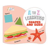 Pegasus A To Z Shapes and Sizes Early Learning Board Book for Kids Children