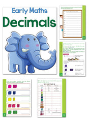 Pegasus Set of 5 Early Maths Learning Books covering Decimals, Fractions, Measuring, Money & Shapes