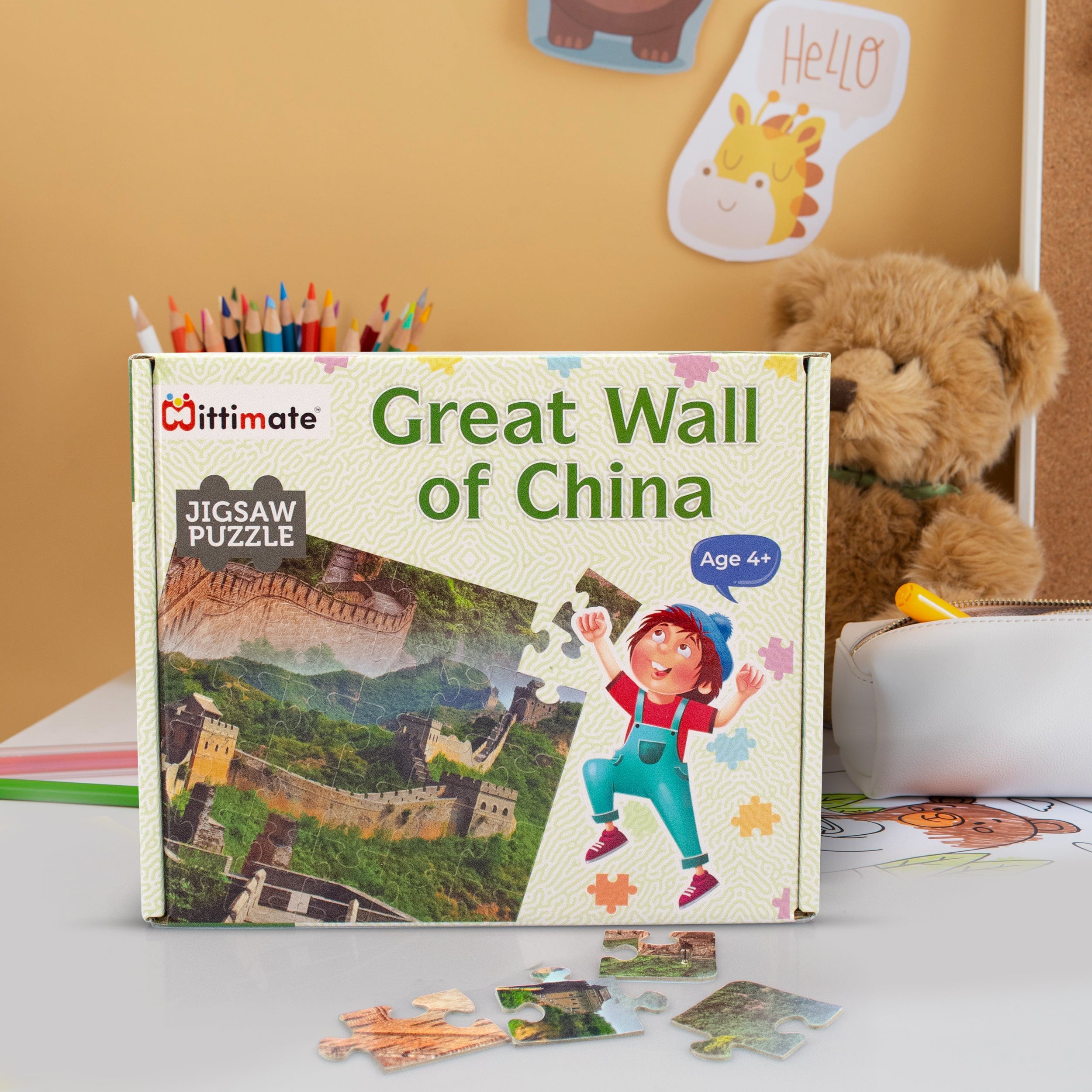 Mittimate Great Wall of China Jigsaw Puzzle – 36-Piece Cardboard Puzzle for Kids (Ages 4-6) | Fun, Learning & Perfect Birthday Gift