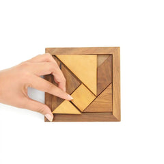 Mittimate Wooden Tangram Puzzle – Brain-Boosting Puzzle Game for Kids (6+) | Fun, Learning & Perfect Gift Choice