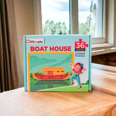 Mittimate Boat House Jigsaw Puzzle – 36-Piece Cardboard Puzzle for Kids (Ages 4-6) | Fun, Learning & Perfect Birthday Gift