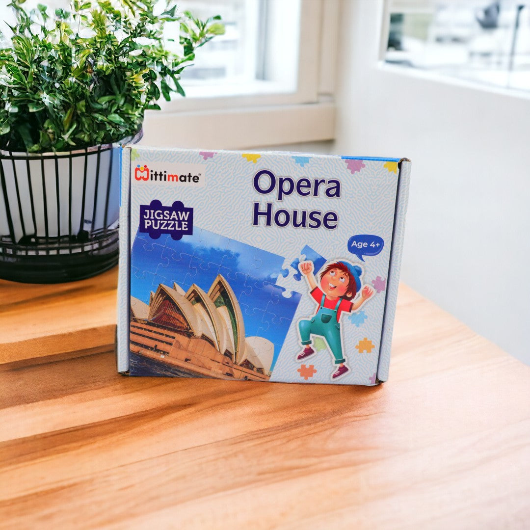 Mittimate Opera House Jigsaw Puzzle – 36-Piece Cardboard Puzzle for Kids (Ages 4-6) | Fun, Learning & Perfect Birthday Gift