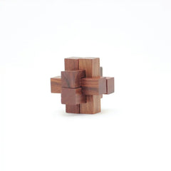 Mittimate Wooden Burr Puzzle – Brain-Teasing 3D Puzzle Game for Kids (6+) | Fun & Engaging Wooden Challenge