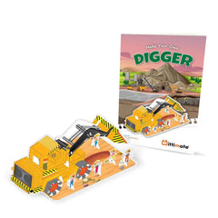 Mittimate Digger Model Construction Book for Kids Age 8 to 12 Year Old I Make Your Own 3D Paper Model I Fun & DIY Book for Children