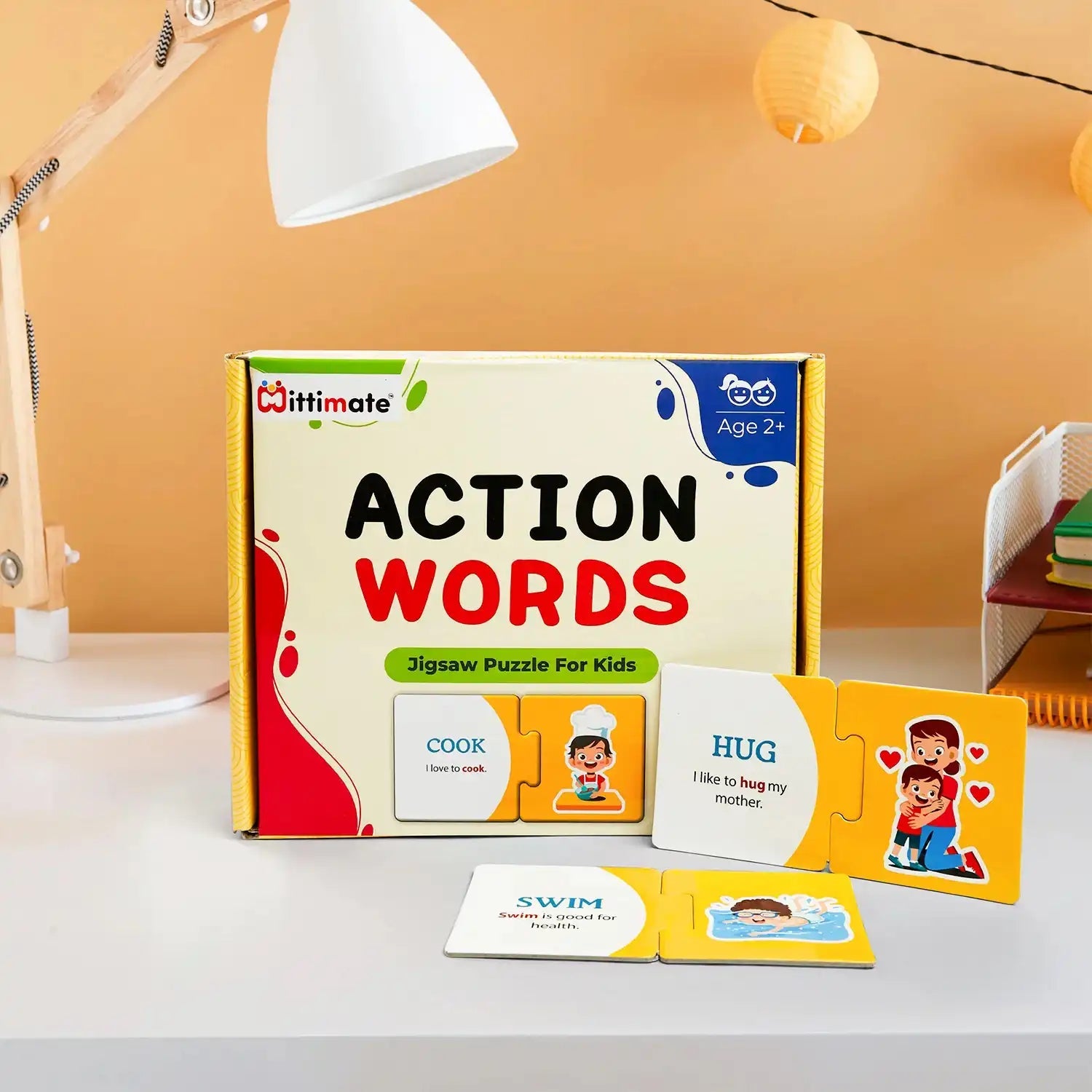 Mittimate Action Words Jigsaw Puzzle Game for Kids Age 2 to 4 Old I 60 Pieces Educational Puzzle Toy I Birthday Gift for Children