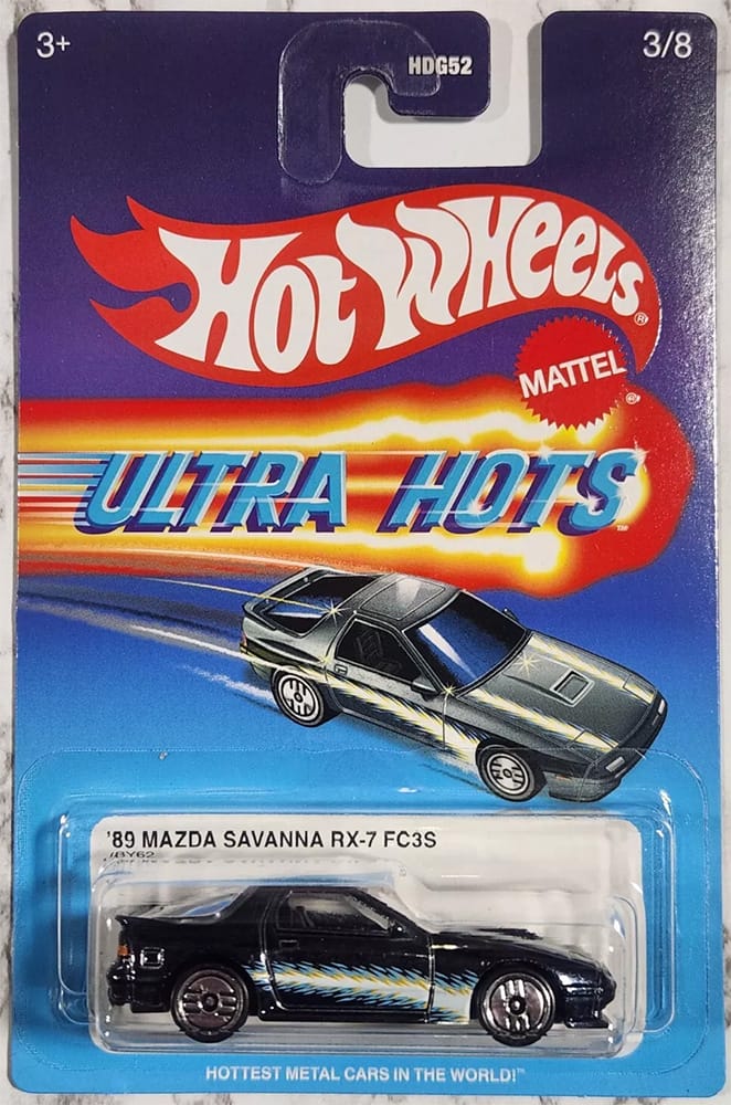 Hot Wheels Ultra Hots Retro 2025 Edition 1:64 Scale 89 Mazda Savanna RX-7 Die-Cast Vehicles With Full Front & Rear Decoration VUM Parts For Ages 3+