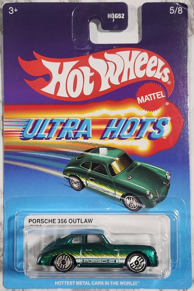 Hot Wheels Ultra Hots Retro 2025 Edition 1:64 Scale Porsche 356 Outlaw Die-Cast Vehicles With Full Front & Rear Decoration VUM Parts For Ages 3+