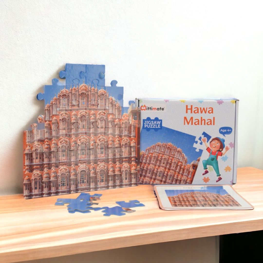 Mittimate Hawa Mahal Jigsaw Puzzle – 36-Piece Cardboard Puzzle for Kids (Ages 4-6) | Fun, Learning & Perfect Birthday Gift