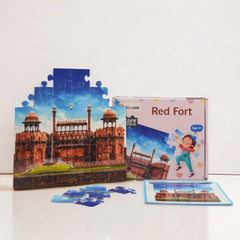 Mittimate Red Fort Jigsaw Puzzle – 36-Piece Cardboard Puzzle for Kids (Ages 4-6) | Fun, Learning & Perfect Birthday Gift