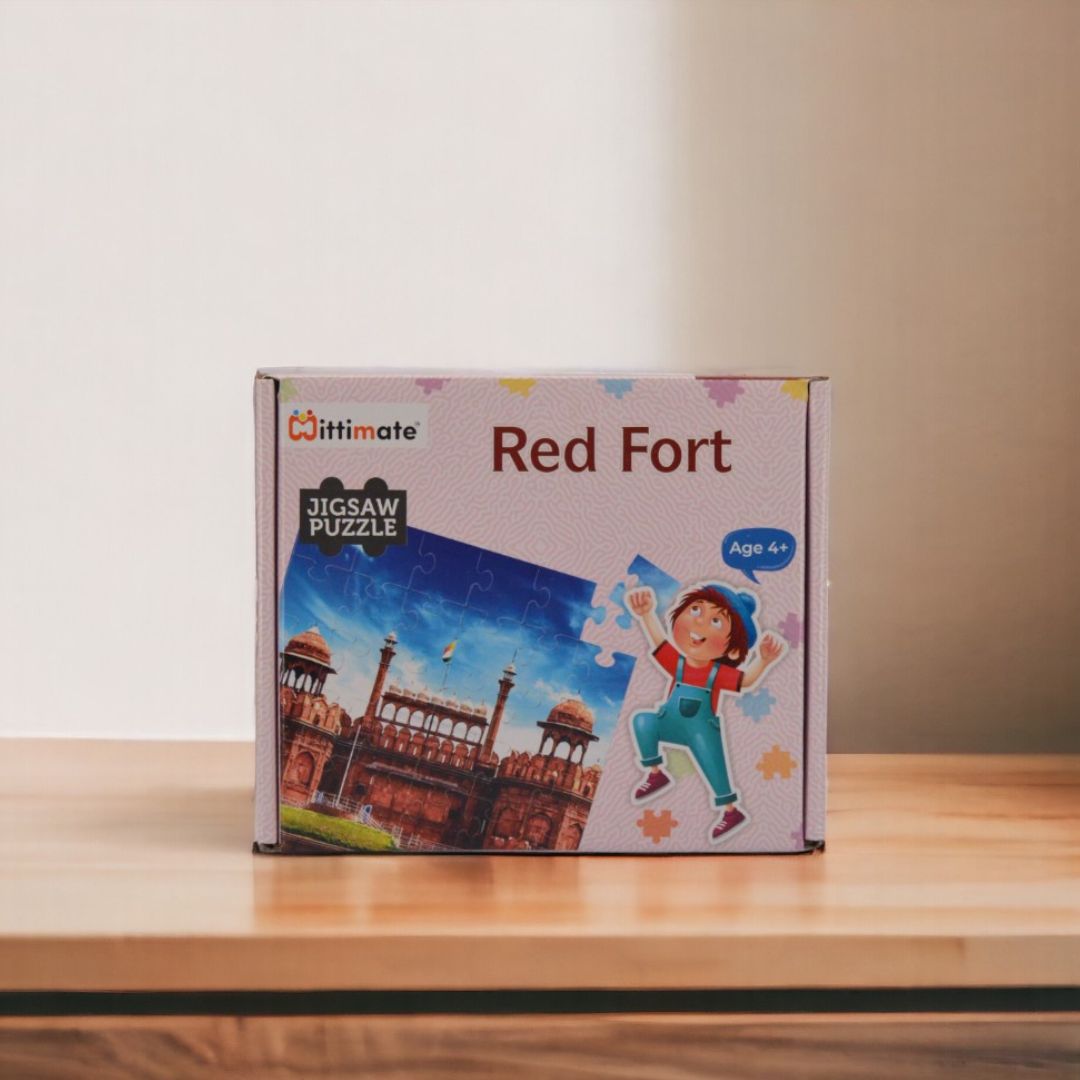 Mittimate Red Fort Jigsaw Puzzle – 36-Piece Cardboard Puzzle for Kids (Ages 4-6) | Fun, Learning & Perfect Birthday Gift