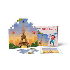 Mittimate Eiffel Tower Jigsaw Puzzle – 36-Piece Cardboard Puzzle for Kids (Ages 4-6) | Fun, Learning & Perfect Birthday Gift
