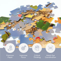 Mittimate Eiffel Tower Jigsaw Puzzle – 36-Piece Cardboard Puzzle for Kids (Ages 4-6) | Fun, Learning & Perfect Birthday Gift