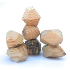 Kiddies Kingdom Wooden Stones (Un-Coloured) Wooden Stones For Beginners