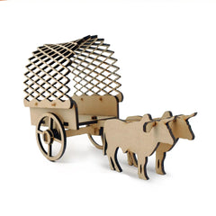 Mittimate 3D DIY Bull Cart for Kids 8+ Years I Bullock Cart Model Building Kit I MDF Wood I DIY Model Construction Toy I Birthday Gift for Children