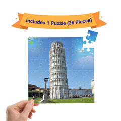 Mittimate Leaning Tower of Pisa Model Construction Book for Kids Age 8 to 12 Year Old I Make Your Own 3D Paper Model I Fun & DIY Book for Children