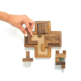 Mittimate Wooden Cross Pentomino Puzzle – Brain-Boosting Jigsaw Game for Kids (6-10 Years) | Fun & Educational Birthday Gift