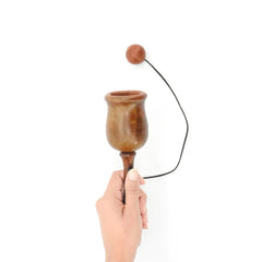 Mittimate Wooden Cup & Ball Game – Classic Toss & Catch Toy for Kids (6+) | Enhances Hand-Eye Coordination & Focus