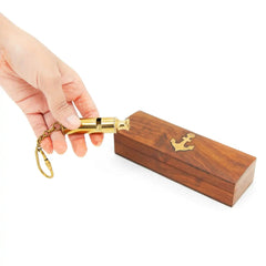 Mittimate Premium Brass Nautical Whistle – Antique Maritime Whistle for Kids | Perfect for Referees, Coaches, Camping & Emergencies