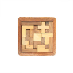 Mittimate Wooden Solid Pentomino Puzzle – Brain-Boosting Jigsaw Game for Kids (6+) | Fun, Learning & Perfect Birthday Gift