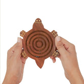 Mittimate Wooden Turtle Maze & Labyrinth Puzzle – Bhool Bhulaiyaa Board Game for Kids | Fun Indoor Brain Teaser & Activity Toy