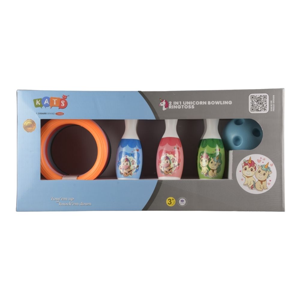 Simarr Kats 2 in 1 Unicorn Bowling and Ring Toss For Kids Ages 5 and up