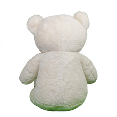 Play Hour Teddy Bear Plush Soft with Red Ribon Bow Toy for Ages 3 Years and Up - White, 70cm