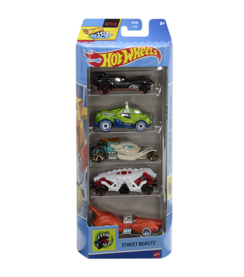 Hot Wheels 5 Car Gift Pack - Street Beasts Pack of 5 For Kids & Collectors