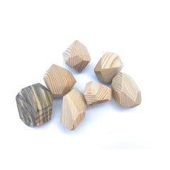 Kiddies Kingdom Wooden Stones (Un-Coloured) Wooden Stones For Beginners