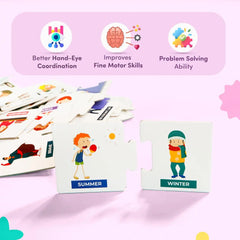 Mittimate Opposite Word Educational Jigsaw Puzzle Game for Kids Age 2 to 4 Old I 60 Pieces Puzzle Toy I Birthday Gift for Children