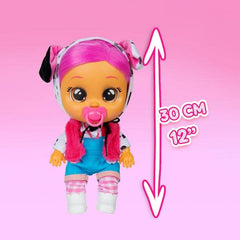 Cry Babies 12'' Dressy Dotty Doll With Tears And Sounds Feature For Baby and Toddlers Ages 18 Months and Up