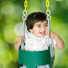 REZNOR Flexible High Back Full Bucket Seat for Ages 1-3, Baby Infant Swing Outdoor/Indoor, Green