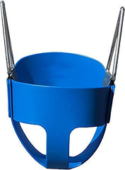 REZNOR EVA Plastic High Back Full Bucket Toddler Baby Swing Seat With 60 Inch Plastic Coated Chain Set, Blue