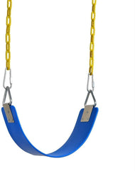 REZNOR Heavy Duty Flexible EVA Swing Seat with Metal Ring for Kids & Adults, 300kg Weight Support, Blue