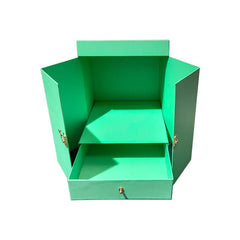 PartyCorp Card Board Surprise Cake Box with One Drawer Gift Box for DIY Customized Photo and Party Decoration