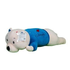 Play Hour Bogo Bear Pillow Plush Soft Toy with I Love You Text for Ages 5 Years and Up - Blue, 60cm