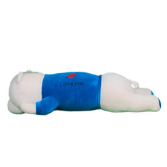 Play Hour Bogo Bear Pillow Plush Soft Toy with I Love You Text for Ages 5 Years and Up - Blue, 60cm
