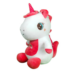 Play Hour Garcie The Unicorn Plush Soft Toy For Ages 3 Years And Up - Red, 45cm