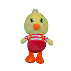 Play Hour Duckie The Duck Plush Soft Toy with Red Dress for Ages 3 Years and Up, 25cm