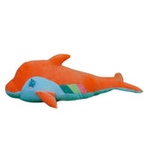 Play Hour Stripley Dolphin Plush Soft Toy for Ages 3 Years and Up - Orange, 60cm