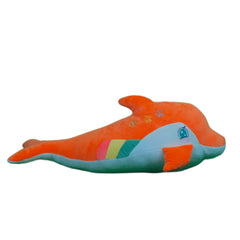 Play Hour Stripley Dolphin Plush Soft Toy for Ages 3 Years and Up - Orange, 60cm