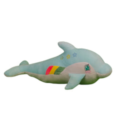 Play Hour Stripley Dolphin Plush Soft Toy for Ages 3 Years and Up - Sky, 60cm