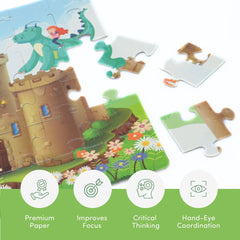 Mittimate Castle Jigsaw Puzzle – 36-Piece Cardboard Puzzle for Kids (Ages 4-6) | Fun, Learning & Perfect Birthday Gift