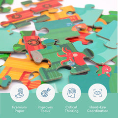 Mittimate Boat House Jigsaw Puzzle – 36-Piece Cardboard Puzzle for Kids (Ages 4-6) | Fun, Learning & Perfect Birthday Gift