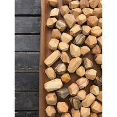 Kiddies Kingdom Wooden Stones (Un-Coloured) Wooden Stones For Beginners
